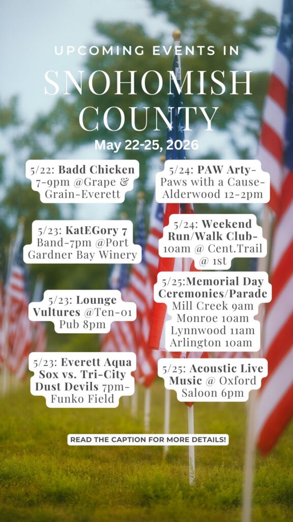 Photo of flags at cometery with upcoming events